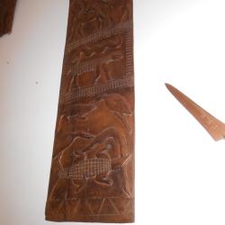 Panneaux de bois scult&eacute;s art africain