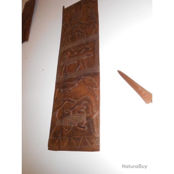 Panneaux de bois scult�s art africain