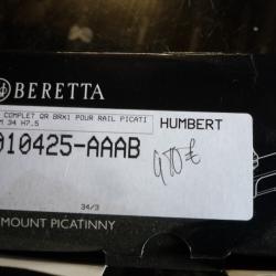 montage amovible pour rail picatinny en 34 mm