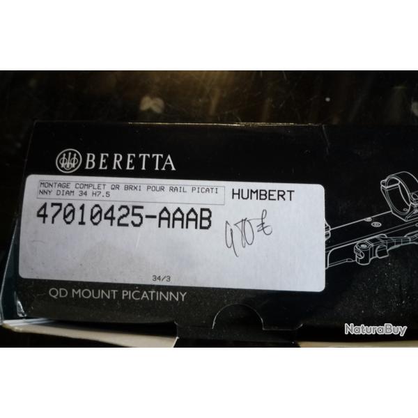 montage amovible pour rail picatinny en 34 mm