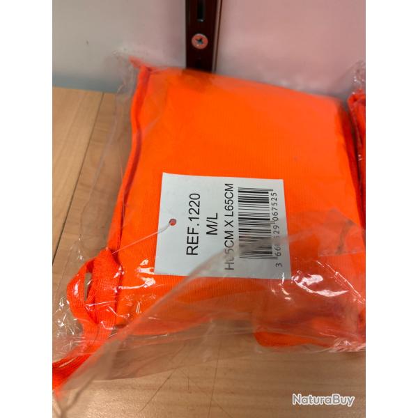 Lot de deux gilet de chasse orange percussions