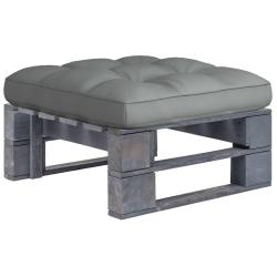 Pouf palette de jardin Bois de pin impr&eacute;gn&eacute; de gris