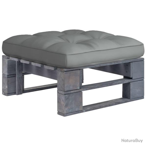 Pouf palette de jardin Bois de pin impr�gn� de gris