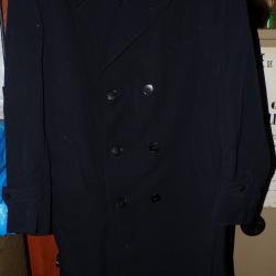 ARMEE DE L'AIR : MANTEAU EN LAINE BLEU MARINE AVEC CEINTURE  ,TAILLE MILITAIRE 100 SOIT EN CIVIL TAI