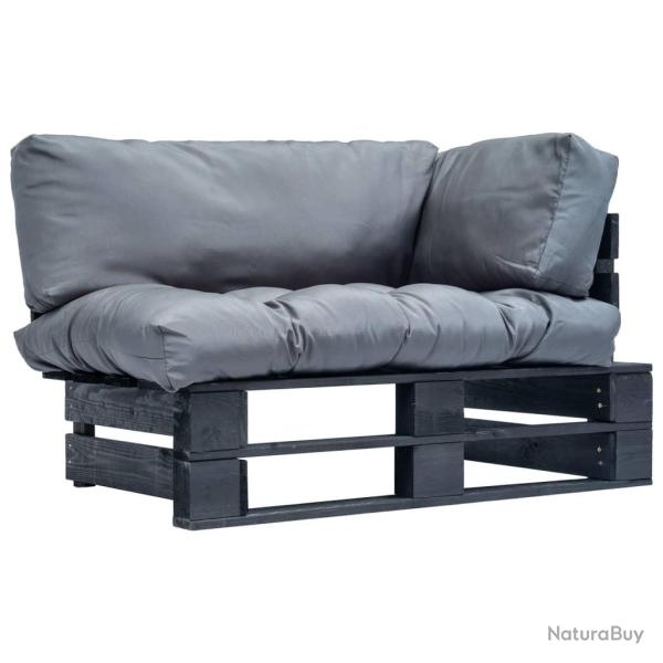 Canap� de jardin palette avec coussins gris Pin�de