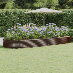 Lit sur&eacute;lev&eacute; de jardin Acier galvanis&eacute; marron