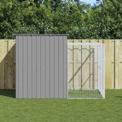Niche pour chien avec cour gris clair 214x253x181 cm
