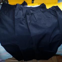 ARMEE DE L'AIR : LOT DE 3 PANTALONS BLEU MARINE EN TAILLE 40 , OCCASION A NOTER IL MANQUE LES BOUTON