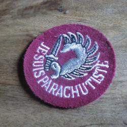 insigne brod&eacute;e tissu J.S.P   parachutiste