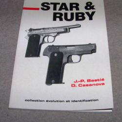 Livre Pistolets Star et Ruby, par J.P. Basti&eacute; et D. Casanova, &eacute;ditions Cr&eacute;pin-Leblond 1989