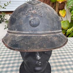 Superbe casque Adrian infanterie premi&egrave;re guerre mondiale ww1