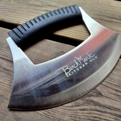 Couteau D'esquimau Ulu Inuit Lame Acier Inox Manche Abs