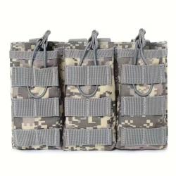 Porte chargeur triple tactique Pixel Gris