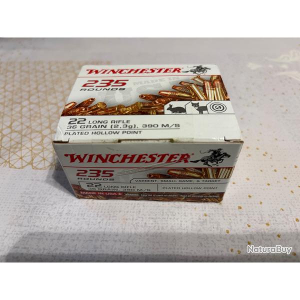 1 Boite de 235 munitions Winchester 22LR Super X 36gr