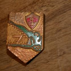 Insigne du 7e r&eacute;giment d'Artillerie Coloniale (RAC)