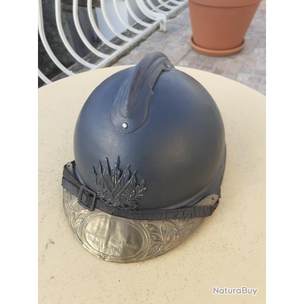 Exceptionnel casque Adrian ww1 de v�t�rinaire. Exemplaire rarissime dans un �tat remarquable.