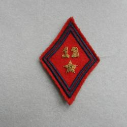 insigne tissus badge fran&ccedil;ais losange de bras 12&deg; d'artillerie