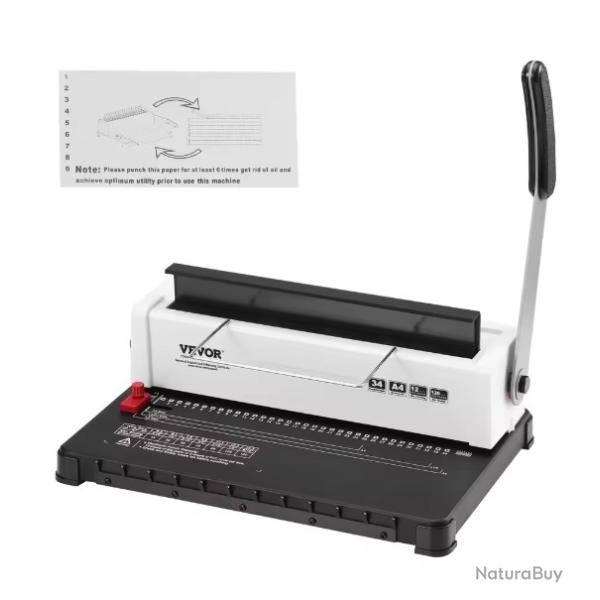 Machine � relier en spirale � bobine, fabricant de livres manuel, reliure � 34 trous, 120 feuilles