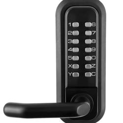 Serrure de porte d'entr&eacute;e m&eacute;canique sans cl&eacute;, simple/double face, clavier &agrave; 14 chiffres et poign&eacute;e