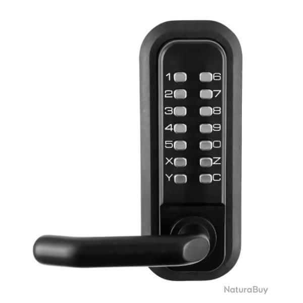 Serrure de porte d'entr�e m�canique sans cl�, simple/double face, clavier � 14 chiffres et poign�e