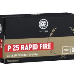 Balles 22LR Rws P25 Rapid