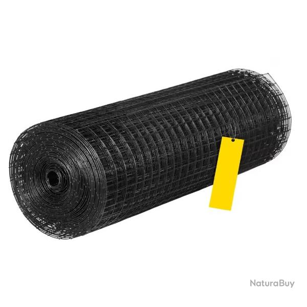 Cl�ture m�tallique soud�e, maille de poulet et de lapin rev�tue de vinyle, 61cm X 1524 cm