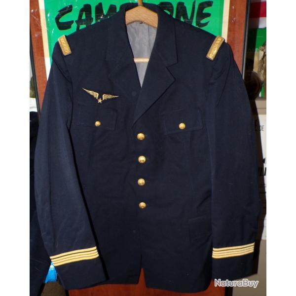 ARMEE DE L'AIR : VESTE D'OFFICIER AU GRADE DE COMMANDANT AVEC INSIGNE TISSU DE PILOTE  ,TAILLE CIVIL