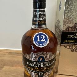 Teachers Royal Highland 12 ans De Luxe Blended Scotch Whisky 750ml 43% (datant p&eacute;riode ~1970)