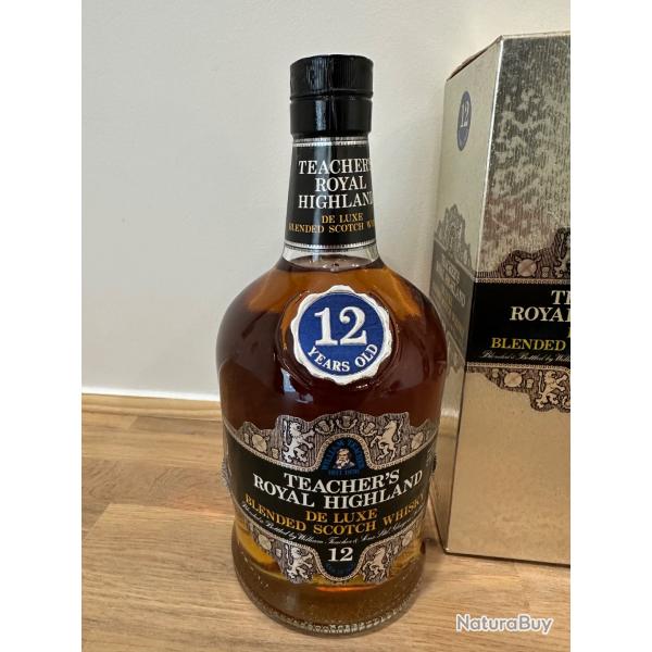 Teachers Royal Highland 12 ans De Luxe Blended Scotch Whisky 750ml 43% (datant p�riode ~1970)