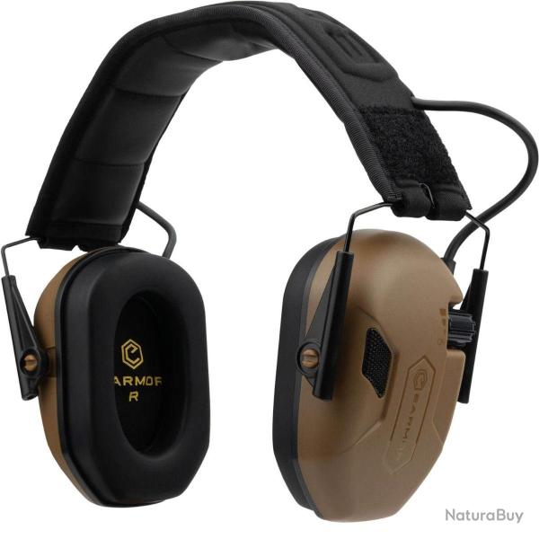 Casque EARMOR M300A Anti-Bruit �lectronique - Casque de Protection Auditive - Coyote