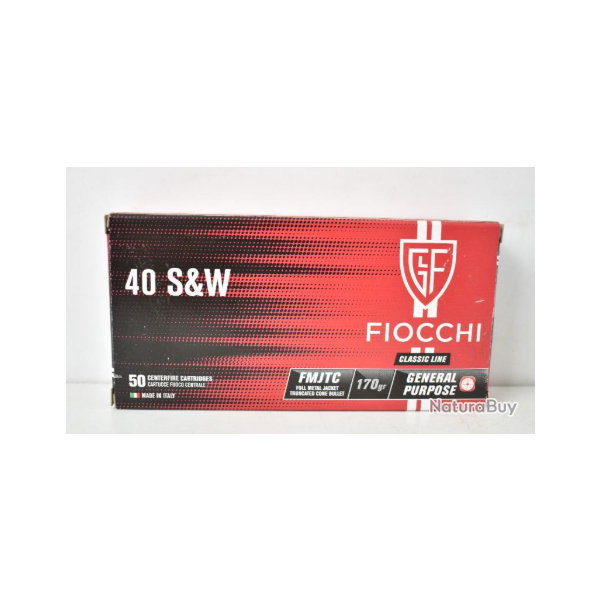 CARTOUCHES FIOCCHI 40 SW 170GR FMJTC x1000