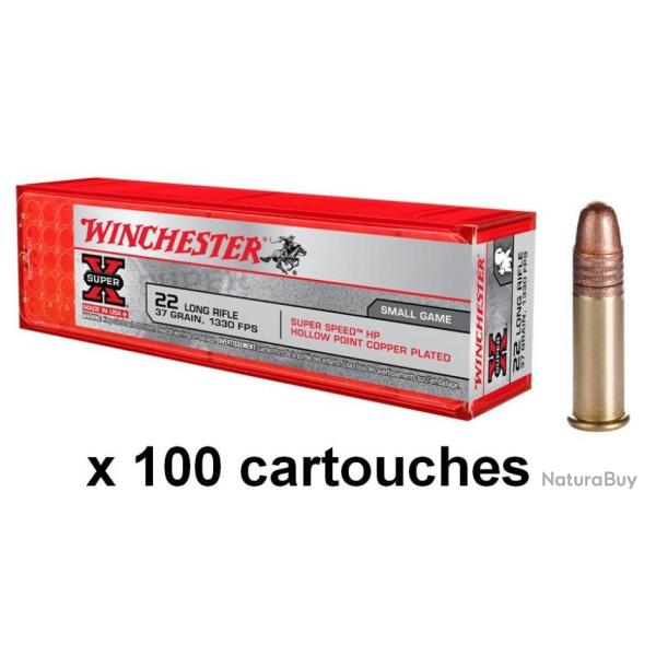WINCHESTER Super-X cal.22 Lr Copper Plated LHP 37gr (Grande vitesse) x100