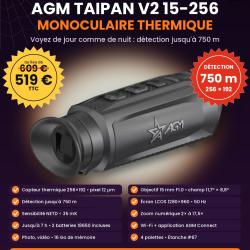 Offre promo ! AGM Taipan V2 15-256 Monoculaire Thermique