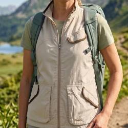 OGALO 211260U001 Gilet sans manches pour femme : Confort naturel en pur coton et &eacute;l&eacute;gance d&eacute;contract