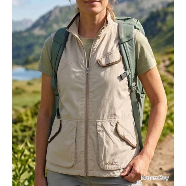 OGALO 211260U001 Gilet sans manches pour femme : Confort naturel en pur coton et �l�gance d�contract