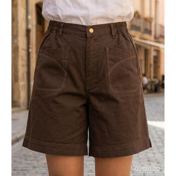 Short en coton stretch Femme MAYFLOWER MEKNES SE8033 l alliance du confort et du style ajustable