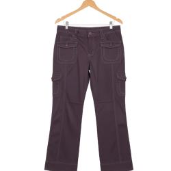 Pantacourt Femme Coton Stretch Raisin AXXANO - Confort & Style 40