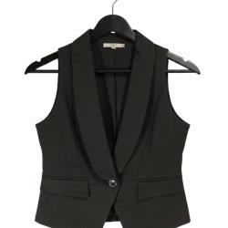 Gilet Sans Manches Femme Blazer Coton Gris Axxano AH1165G : &Eacute;l&eacute;gance Moderne 3