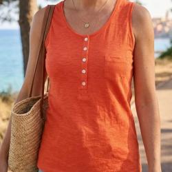 Mayflower ANDY2O D&eacute;bardeur homme orange en coton pour un style d&eacute;contract&eacute; et estival
