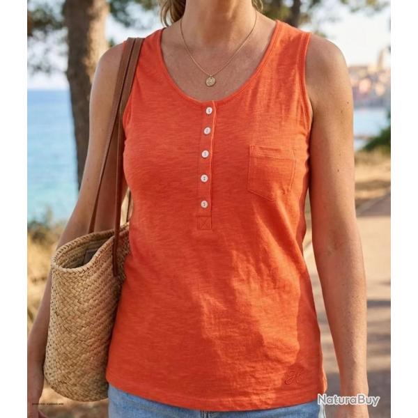 Mayflower ANDY2O D�bardeur homme orange en coton pour un style d�contract� et estival