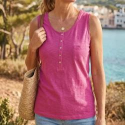 Mayflower ANDY3F D&eacute;bardeur femme fuchsia en coton pour un look estival vibrant