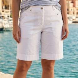 AXONE ARI1 Bermuda blanc en coton et polyester le chic estival infroissable