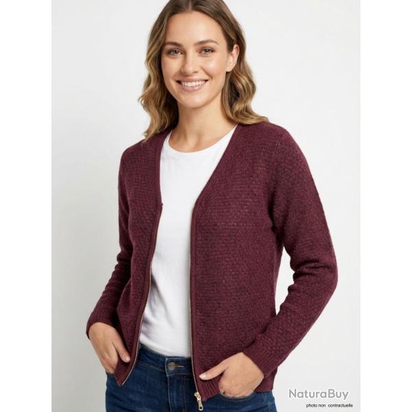 Cardigan Uni Femme "Caf�" (R�f. CAFE1) 46