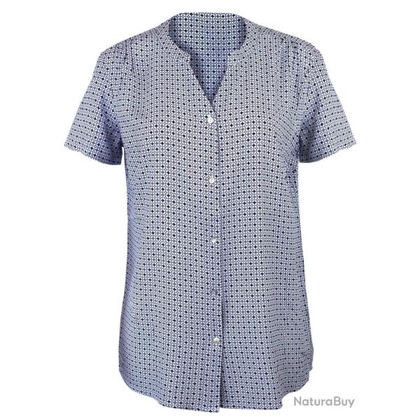 Chemisier manches courtes � motifs imprim�s CHF3023A
