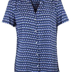 Chemisier manches courtes &agrave; motifs imprim&eacute;s CHF3024