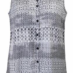 Chemisier manches courtes &agrave; motifs imprim&eacute;s CHF3052A