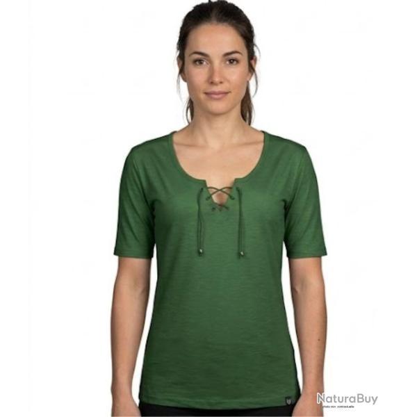 Tee shirt femme MAYFLOWER DAMOCLES4 kaki l �l�gance des manches 3 4