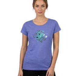 Tee-shirt femme MAYFLOWER DANIELE3 bleu lavande : le confort d'une coupe large 48