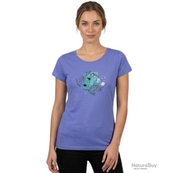 Tee-shirt femme MAYFLOWER DANIELE3 bleu lavande : le confort d'une coupe large 48