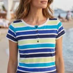 Tee shirt Mayflower Diwane2 style marini&egrave;re le classique boutonn&eacute; 100 coton